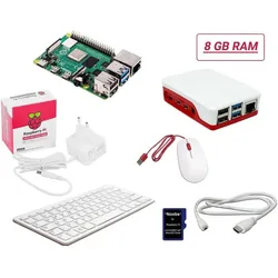 Raspberry Pi Desktop Kit 5 B 8GB 4 x 2.4GHz inkl. Tastatur, inkl. Maus, inkl. Noobs OS, inkl. Netz, Entwicklungsboard + Kit