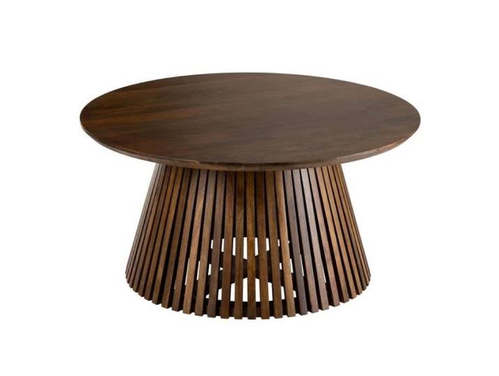 Table Basse Design en Bois  Vincent  90cm Marron