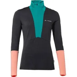 VAUDE Damen Unterhemd Wo Monviso Wool Halfzip Shirt, Größe 40 in Schwarz Schwarz