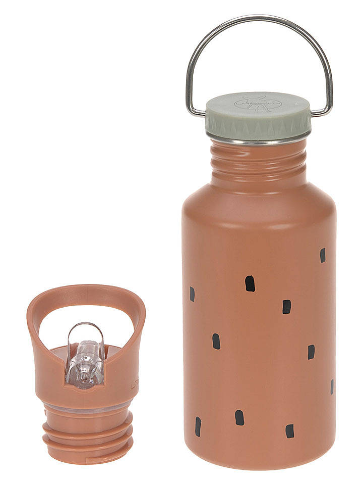 Lässig Edelstahl-Trinkflasche "Happy Prints" in Orange - 500 ml - onesize