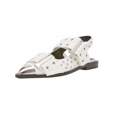 Riemchensandale STEVE MADDEN "STEVE MADDEN Sandalen Lederimitat", Damen, Gr. 38, weiß, Lederimitat, Schuhe Riemchensandale