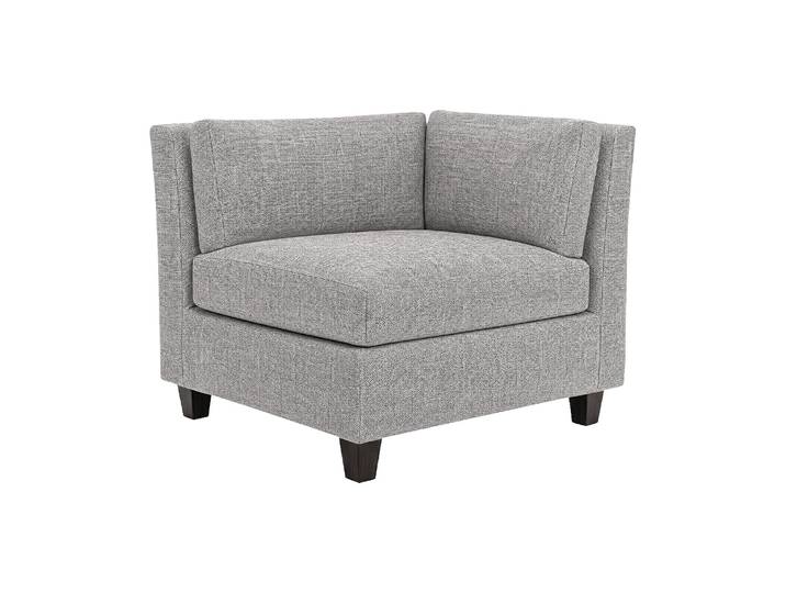HABITAT - Element d'angle en tissu italien - Gris perle - Pieds noirs - Chester