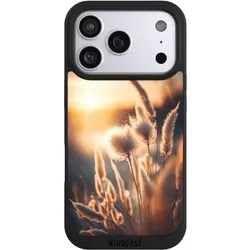Nivocase Handyhülle für Apple iPhone 17 Pro Hülle NIVOpure Case Schwarz Natur Sonne Pampasgras (Apple iPhone 17 Pro), Smartphone Hülle, Schwarz