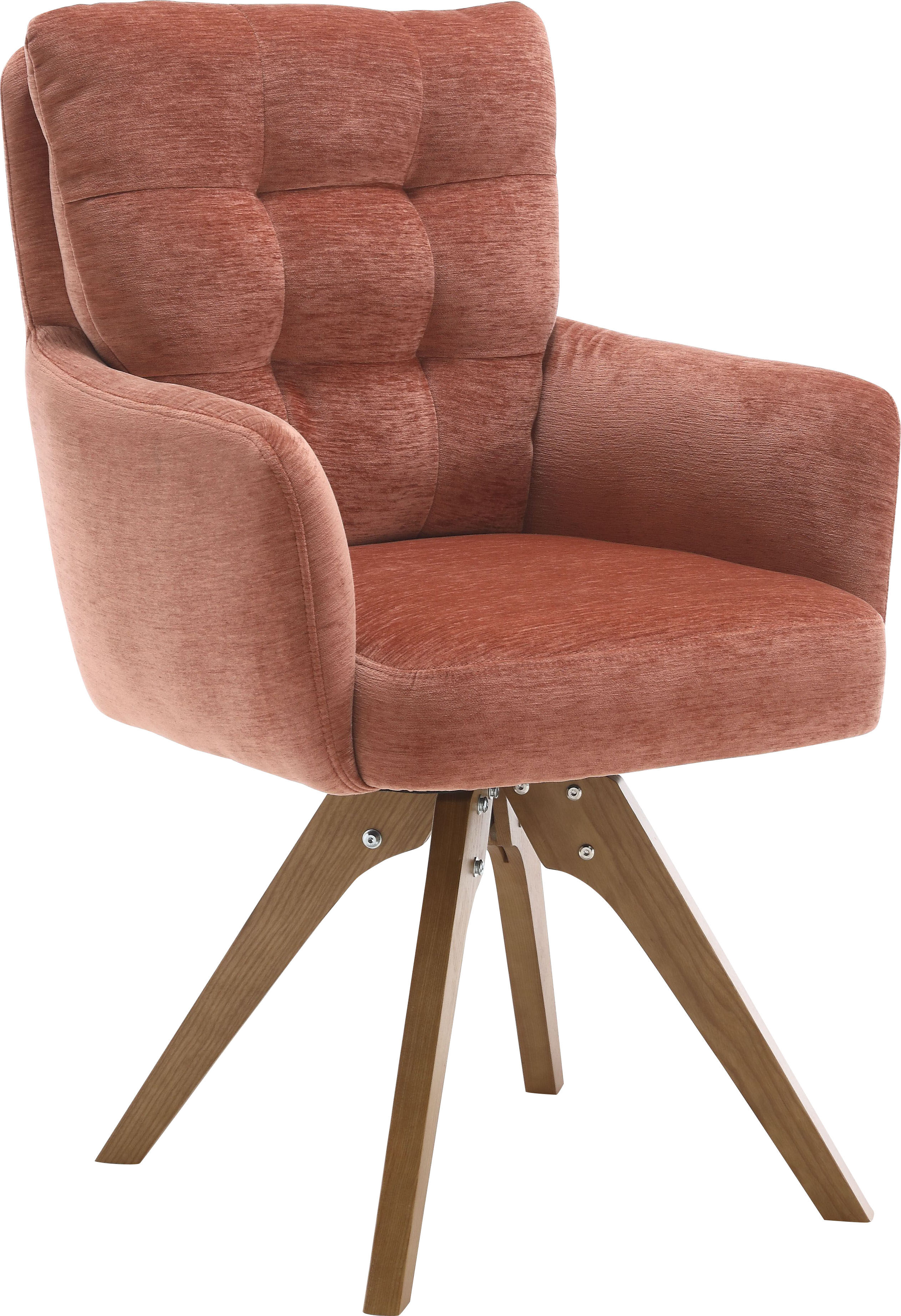 Esszimmerstuhl HOME AFFAIRE "Sant Tropez", braun (cooper, natur, cooper), B:60cm H:92cm T:67cm, Stühle, Esszimmerstuhl cooper, natur, cooper B/H/T: 60cm x 92cm x 67cm, 2 Stk., uni, 2er Set