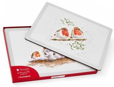 "Pimpernel Wrendale Designs Set of 4 Christmas Placemats - 15.7"" L x 11.7"" W"