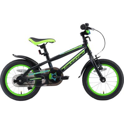 Kinderfahrrad BIKESTAR "Urban Jungle" Gr. 20, schwarz (grün, schwarz), Fahrräder, Kinder, 20cm, 14 Zoll (35,56cm)