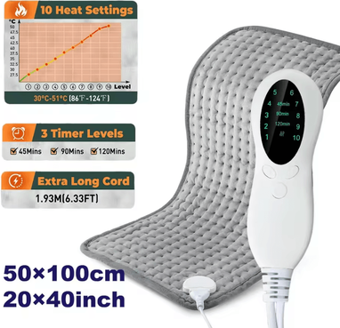 Inspire Curations Electric Heating Pad Blanket For Neck, Back, Shoulders & Full Body Warmth 50 100cm us Plug