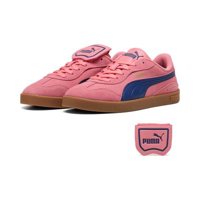 Sneaker PUMA "CLUB AZURA SD", Damen, Gr. 41, Textil, pink (wild pink, blau jewel), Leder, unifarben, Schuhe Sneaker, für sportlichen Look im Alltag, mit Leder-Obermaterial