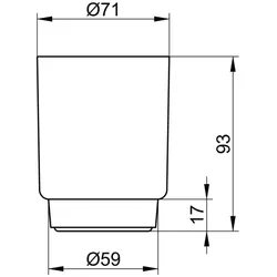 Keuco Acrylglas-Becher Plan 14950, 14950000100 14950000100