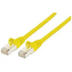 Intellinet Premium Netzwerkkabel, Cat6, S/FTP, 100% Kupfer, Cat6-zertifiziert, LS0H, RJ45-Stecker/RJ45-Stecker, 15,0 m, gelb