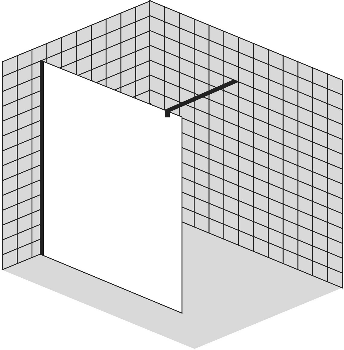 Sprinz Inloop Walk-In Seitenwand teilgerahmt, Breite bis 200 cm