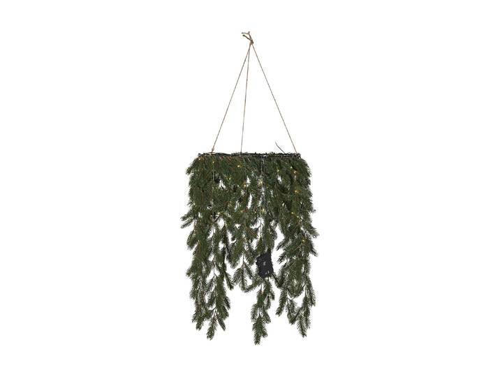 Dekohänger Erna, Warmweiss , grün (vert), B/H/T: 50cm x 70cm x 50cm, Dekohänger, Dekohänger