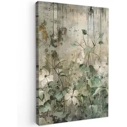LEINWANDBILD Blumen - Blätter - Abstrakt - Modern Deko Groß 90x140 cm