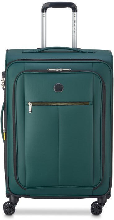 Delsey Dita 69cm 4-Wheel Medium Expandable Suitcase - Coated Green