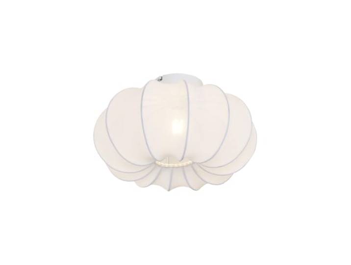 Qazqa japandi plafonnier lumière plafond blanc rond 37cm Plu Ayesha