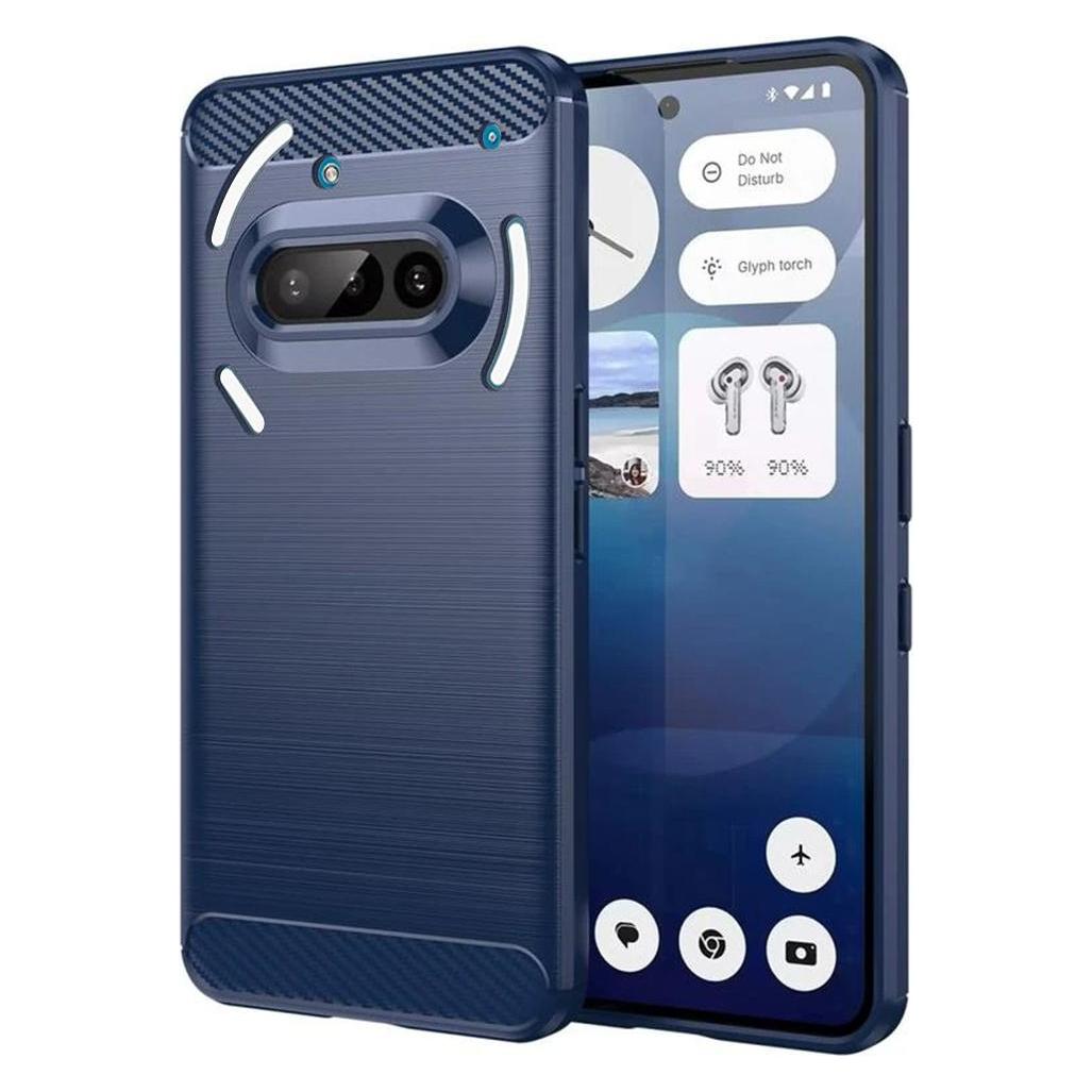 Techsuit - Carbon Silicone - Nothing Phone (3a) - Blue (Nothing Phone (3a)) (56365752)