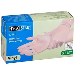 HYGOSTAR unisex Einmalhandschuhe IDEAL transparent Größe XL - 100 Stück