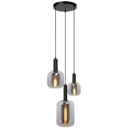 Lucide, Pendelleuchte, ELISA - Hanglamp - 3xE27 - FumÃ (E27)