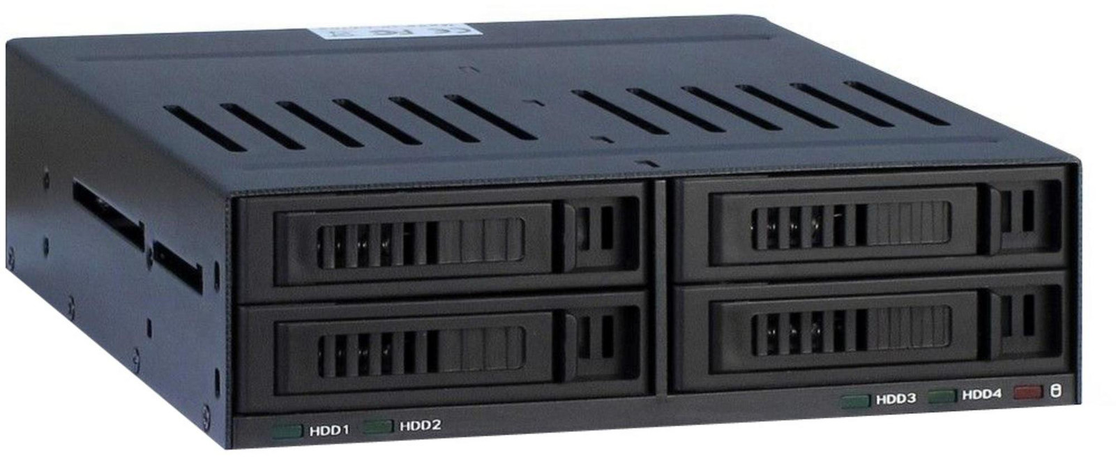 Intertech Schijfbehuizing voor vier 2,5 inch SSD-schijven, SAS, SATA I, II, III