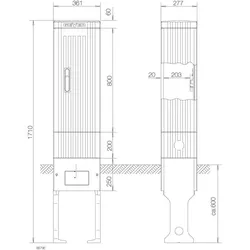 ABN Leersäule mit M-Platte SL172P