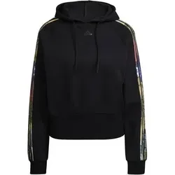 ADIDAS Damen Kapuzensweat W AOP HD, Größe S in Schwarz Schwarz