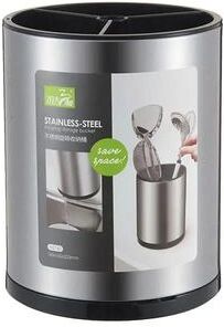Uplift Essentials 3 In 1 Stainless Steel Kitchen Soap Dispenser With Sponge And Cutlery Organizer rotundity
