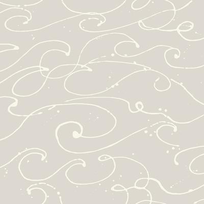 Chesapeake Kuroshio Taupe Ocean Wave Wallpaper