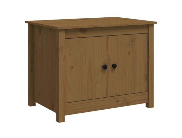 Couchtisch Honig Bronze 71x49x55cm Massivholz Kiefer 4 Fächer, stabiler Rahmen, stabile Tischplatte, rustikale Äste, Montageanleitung, Wandbefestigung