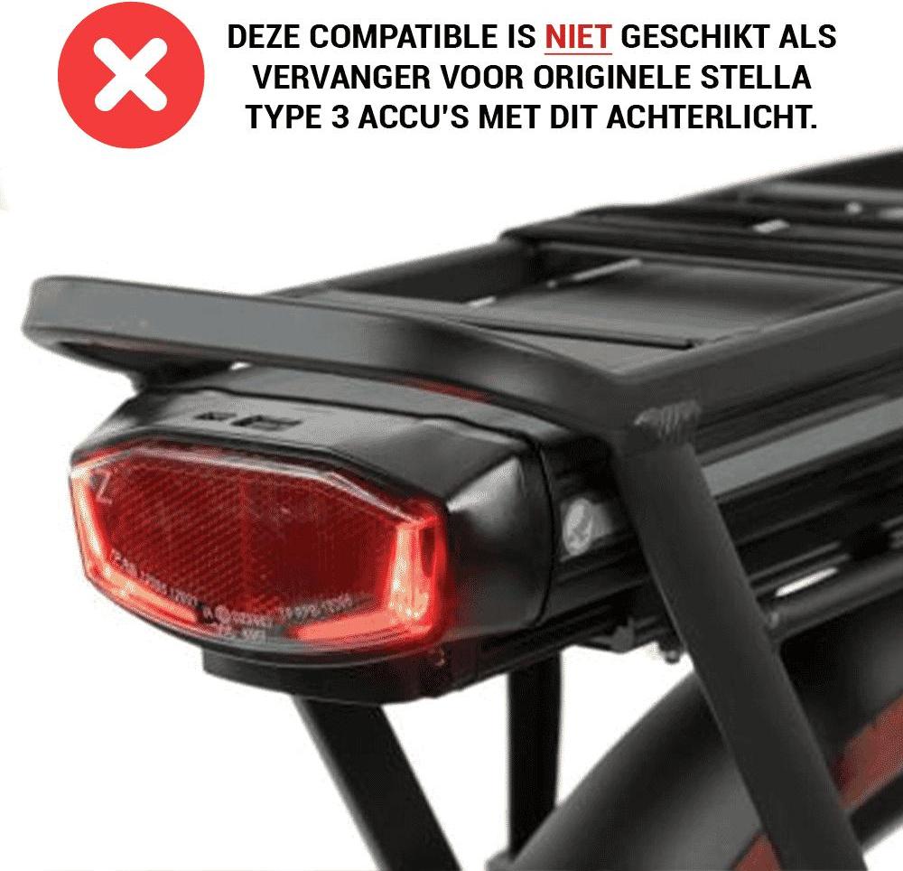 Abi-kompatible Fahrradbatterie Stella Typ 3 36 V 14,5 Ah