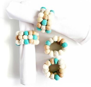 Global Crafts Felt One Strand Napkin Rings, Set of 4