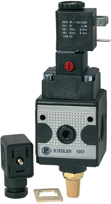 Riegler Multifix électrovanne (3/2 voies), 24 V CC, BG 3, G 1/2 (S 33-4)