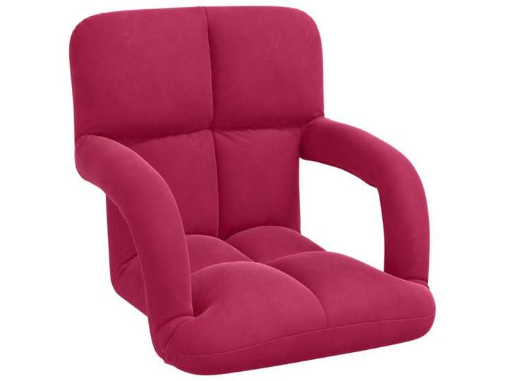 NEW Chaise long/canapé de loisirs - - Fauteuil de sol ajustable Bordeaux Velours{58x62x58 cm} 909204
