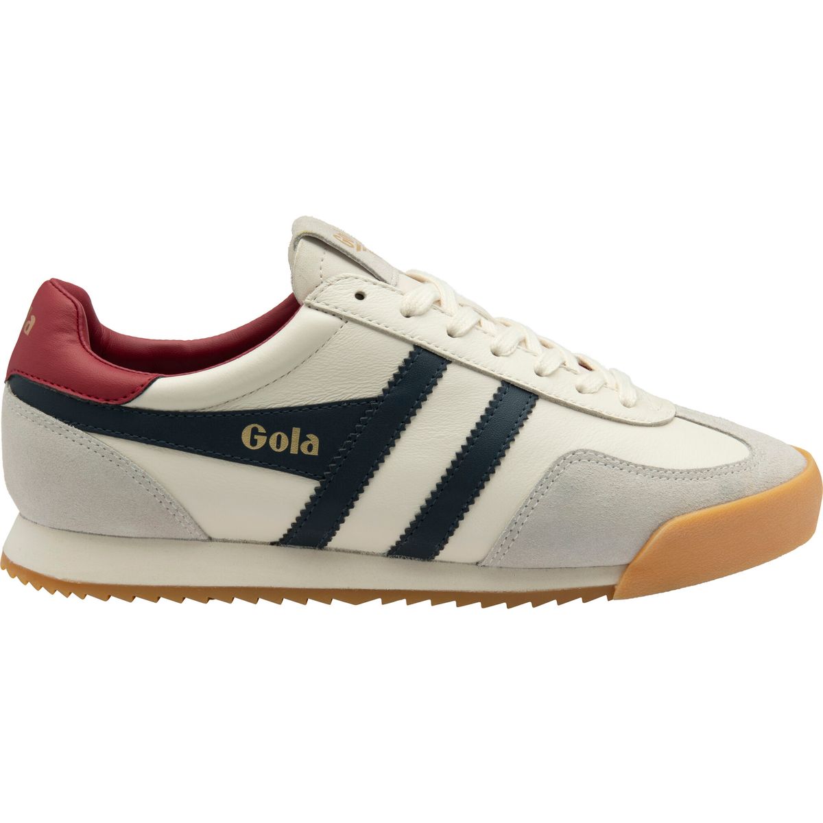 Gola Europa Leather Sneaker Men off white/navy/deep red (WE) 11 CMB791-WE-11-offwhitenavydeepred