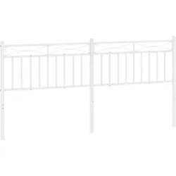 vidaXL Ersatz-Kopfteil Metall Weiß 193 cm
