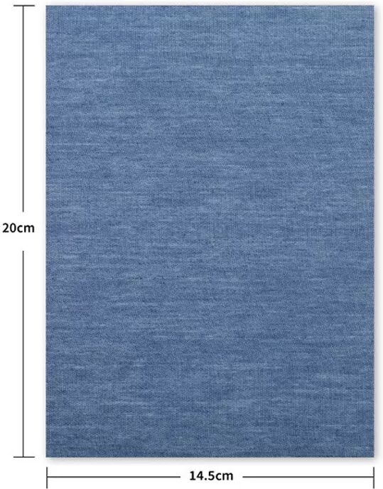 INF Denim Knie-Patches für Jeans, Aufbügler, DIY Stoffapplikationen (5 Stk.) Dunkelblau