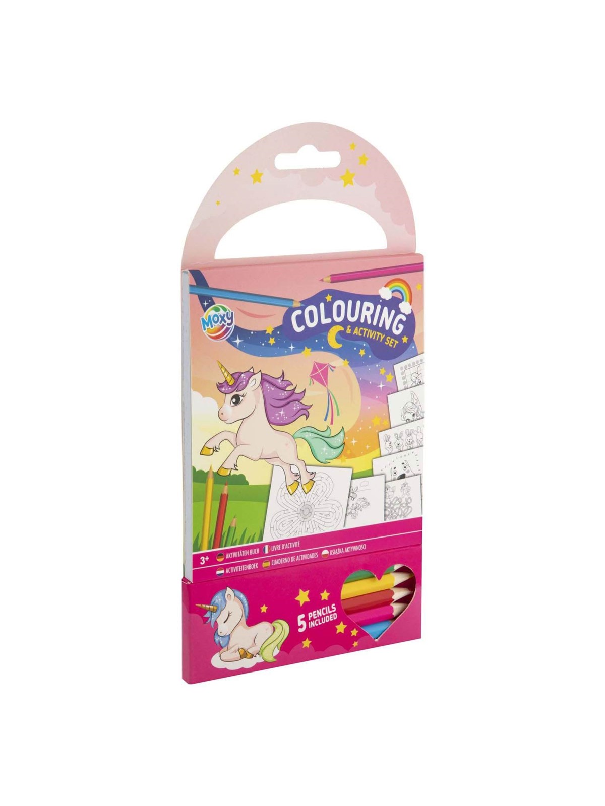 Creative Craft Group Coloring and Activity Set Pink with 5 Colored Pencils