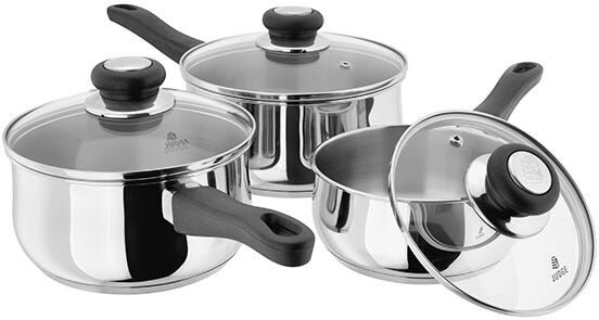 Judge Vista 3 Piece Saucepan Set