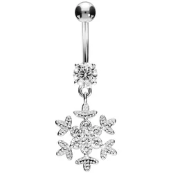 Titan Bananabell mit 925er Silber-Design SCHNEEFLOCKE
