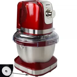 Syntrox Germany Küchenmaschine & Knetmaschine Vinde mit Edelstahl-Behälter Rot