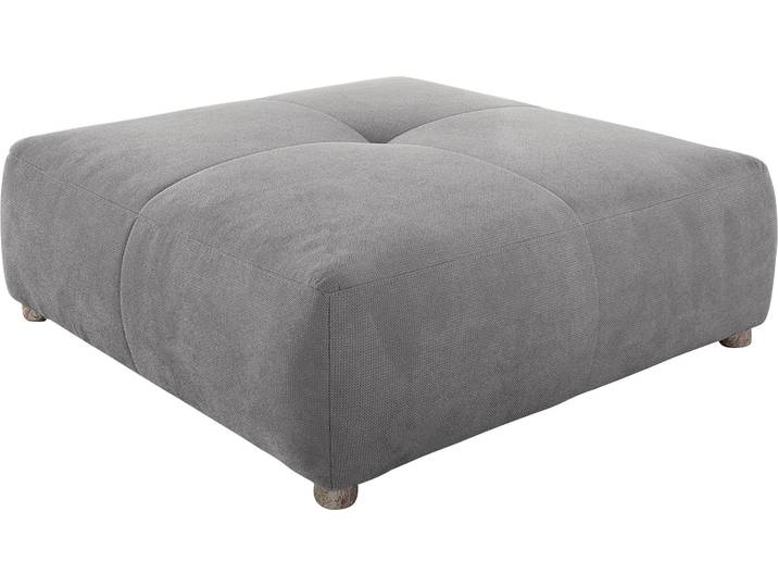 Hocker JOCKENHÖFER GRUPPE Gulliver, B: 130 cm , grau (hellgrau), B:130cm H:42cm T:130cm, Microflausch (92% Polyester, 8% Nylon), Hocker, Hocker, mit Federkernpolsterung für kuscheligen, angenehmen Sitzkomfort
