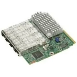 Supermicro AOC-MTG-I4S - Eingebaut - Verkabelt - Faser - 100000 Mbit/s - Grün - Silber (PCI-E x8), Netzwerkkarte, Silber, Grün