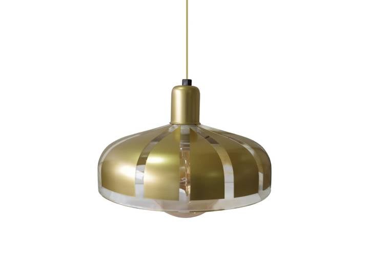 Suspension métal dôme or D29cm