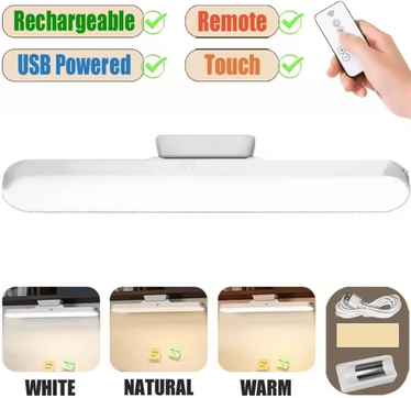 Inspire Essentials Magnetic LED Desk Lamp With Remote USB Rechargeable Eye Protection Light a