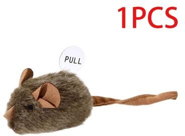 Uplift Picks Interactive Mouse Plush Cat Toy Squeaky Bite Resistant Kitten Chew Toy 1 Pc