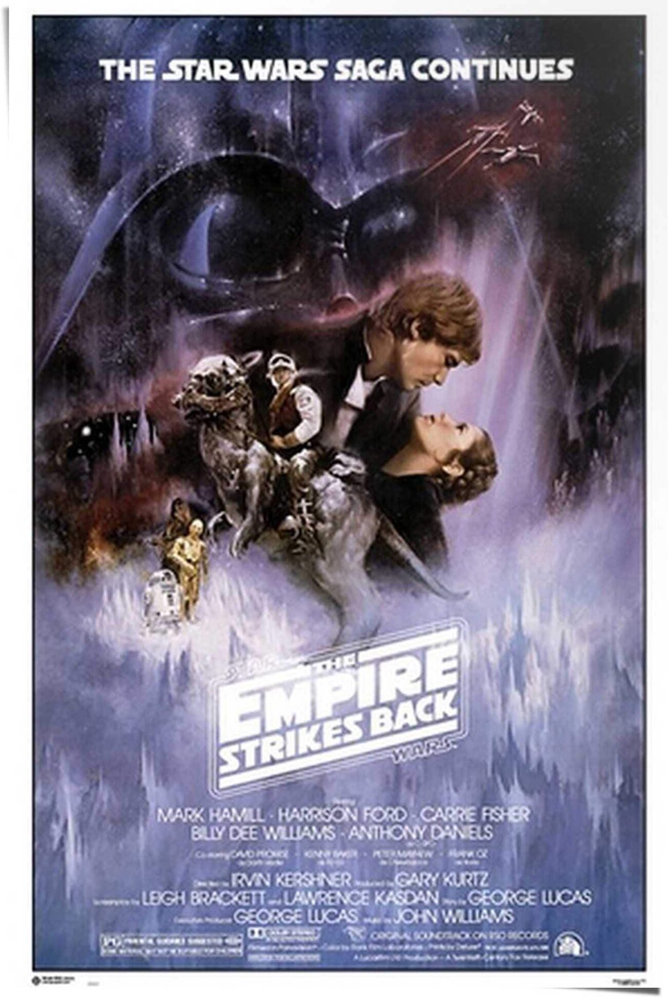 Reinders! Poster REINDERS "Star Wars - empire strikes back", lila (farbe bild(er): lila), B:61cm H:91,5cm T:0,1cm, Papier, Bilder, Poster farbe bild(er): lila B/H/T: 61cm x 91,5cm x 0,1cm
