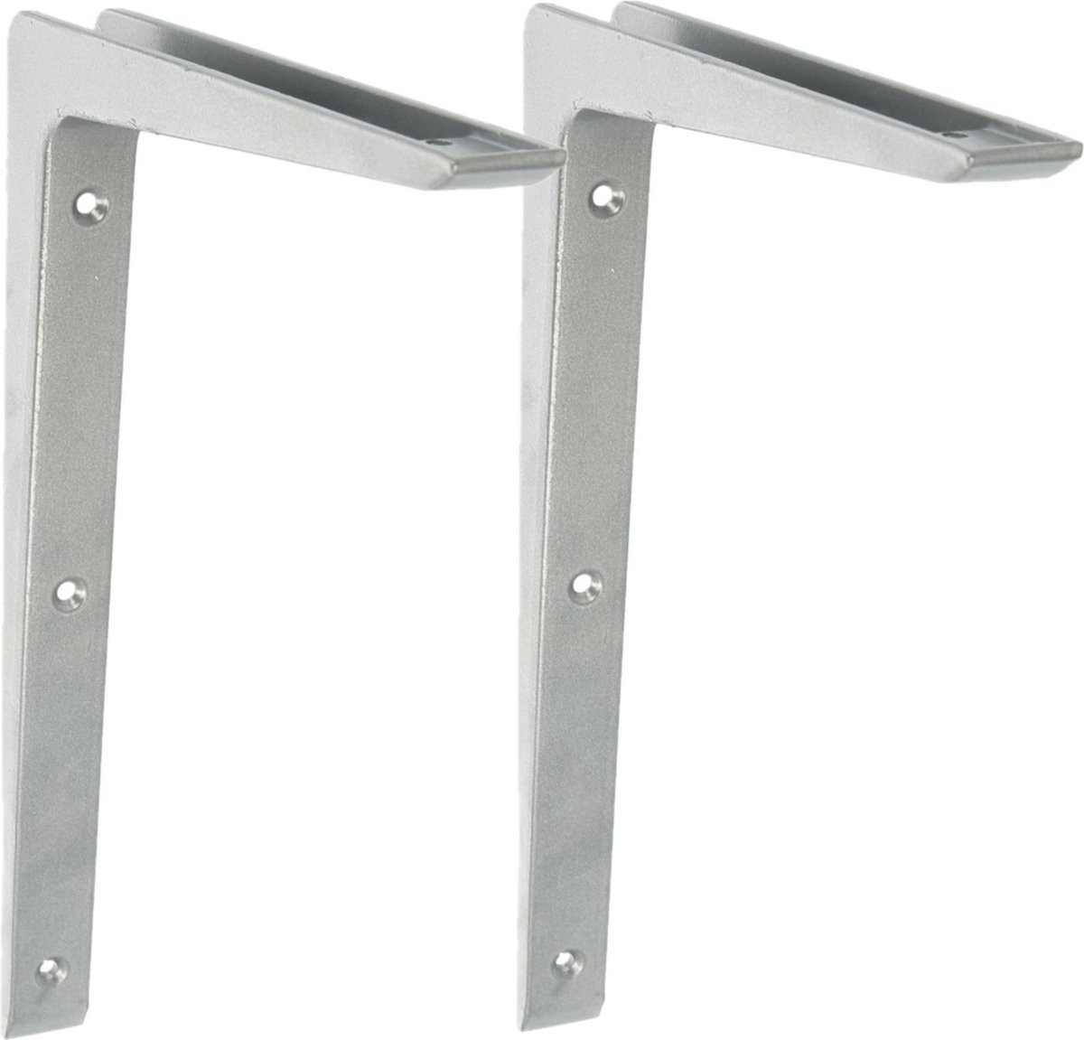 Amig Plankdrager 2 stuks aluminium zilvergrijs H: 250 mm x B: 200 mm