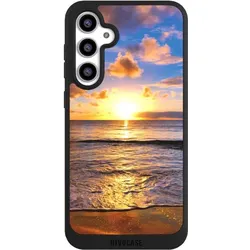 Nivocase Handyhülle für Samsung Galaxy S23 FE Hülle NIVOpure Case Schwarz Meer Sonnenuntergang Strand (Samsung Galaxy S23 FE), Smartphone Hülle, Schwarz