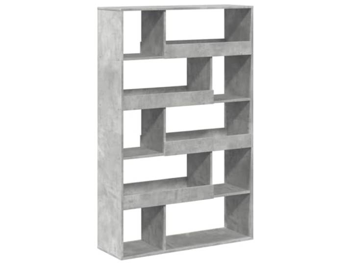 HGFDVCMR Raumteiler Regal Betongrau 100x33x156,5 cm Holzwerkstoff 10 offene Fächer bieten Struktur im Wohnzimmer, pflegeleichte Oberfläche aus Holzwerkstoff im modernen Beton-Look.