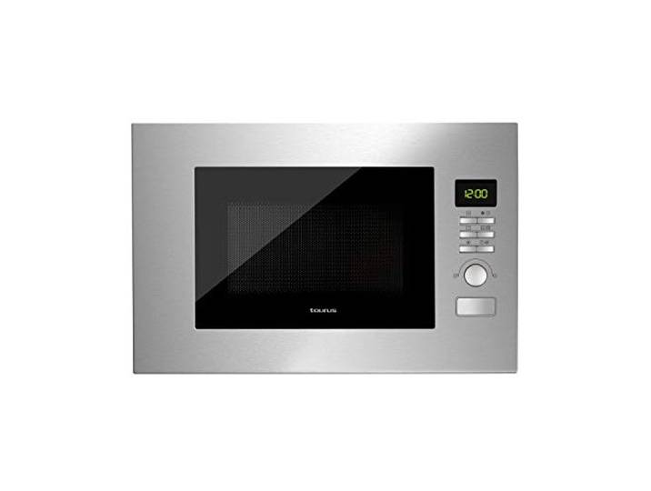 Taurus Fastwave Fused - Micro-Ondes Encastrable\, 20L\, Fonction Grill 700W\, Mode ECO\, Auto-Clean\, 6 Niveaux de Puissance\, Revêtement Shiny&Clean\, Technologie SmartHeat\, Inox