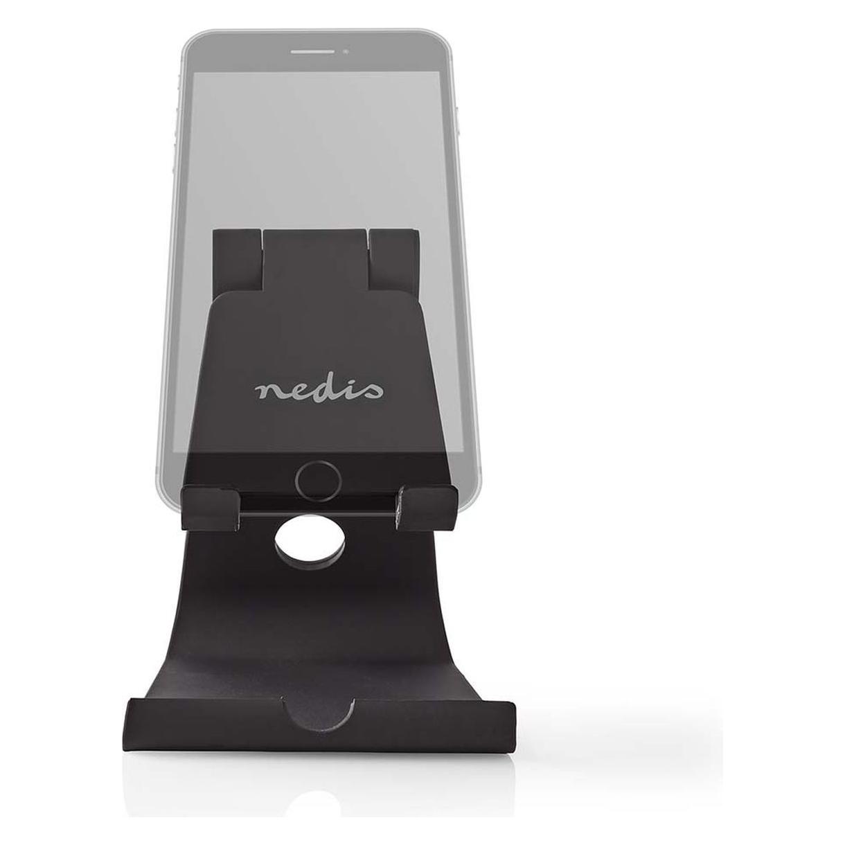 Nedis Smartphone/Tablet Ständer Einstellbae Modi Büronutzung/Heimnutzung Um Filme zu sehen Schwarz (SDSD100BK)